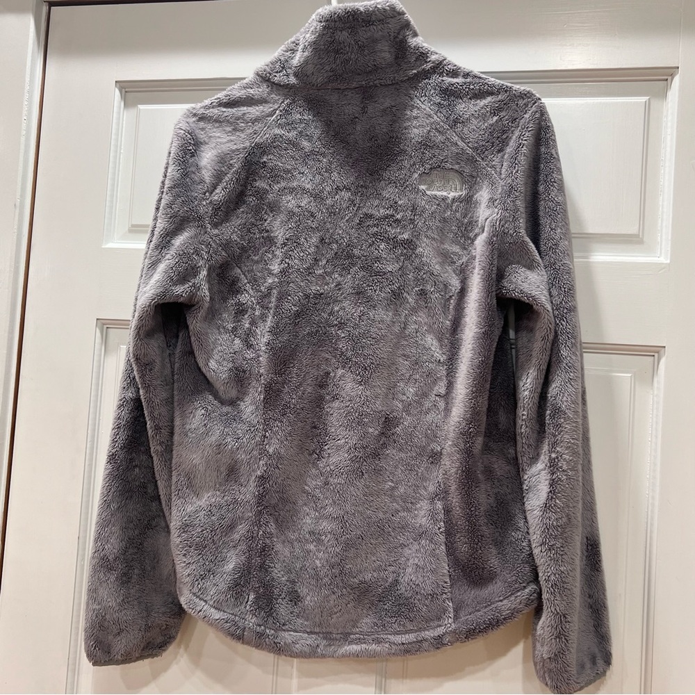 The North Face Women's S Osito Lux Gray Smoked Pearl Soft Warm Zipper Jacket